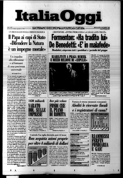 Italia oggi : quotidiano di economia finanza e politica